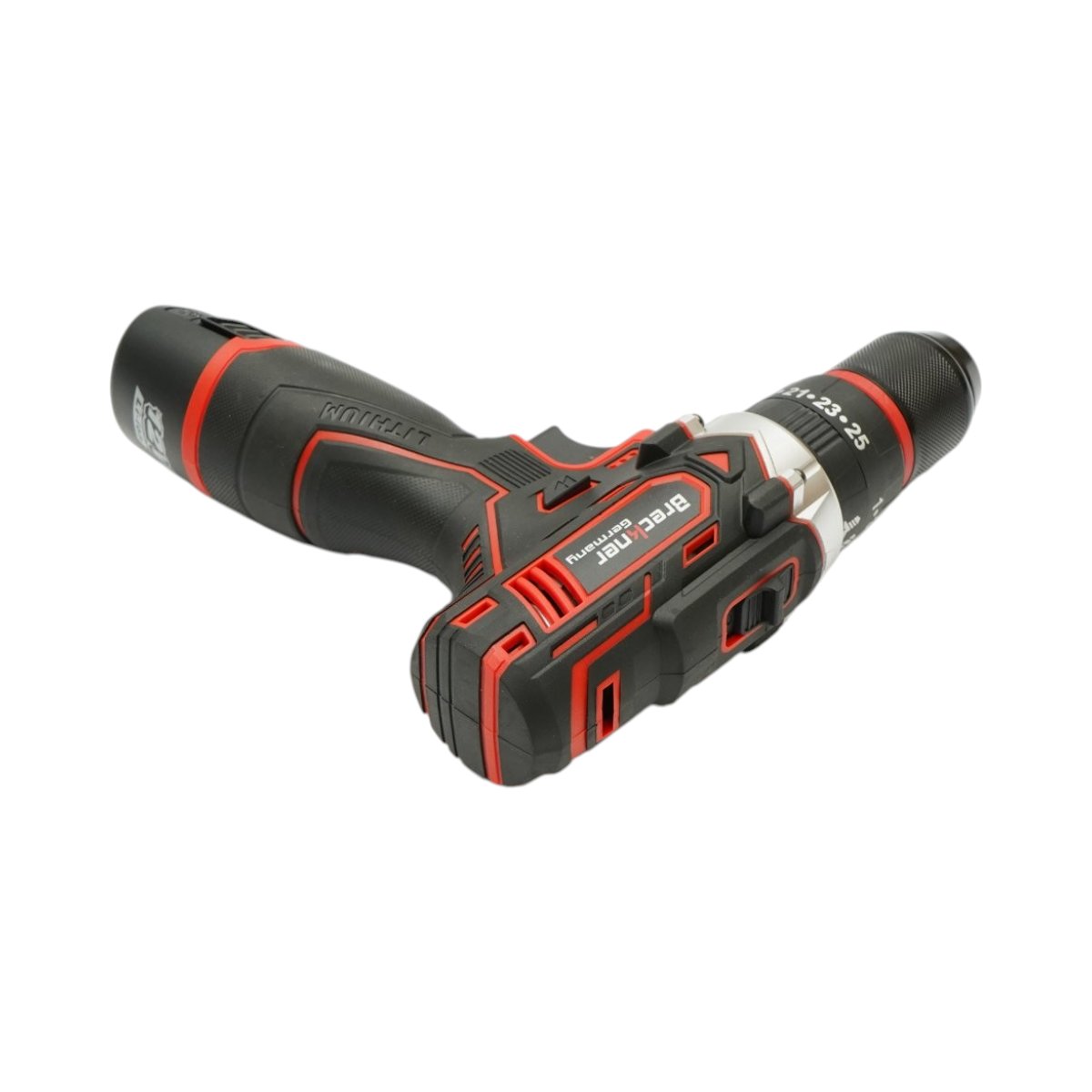 Ütvefúró-csavarbehajtó, 2 akkumulátor 12V, 1.5Ah Li-ion, LED, 25Nm, 10mm tokmány, 0-400/1500rpm Breckner Germany