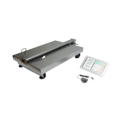 700kg-os elektronikus padlómérleg platformtípus 600x450mm összecsukható karral, LCD kijelző