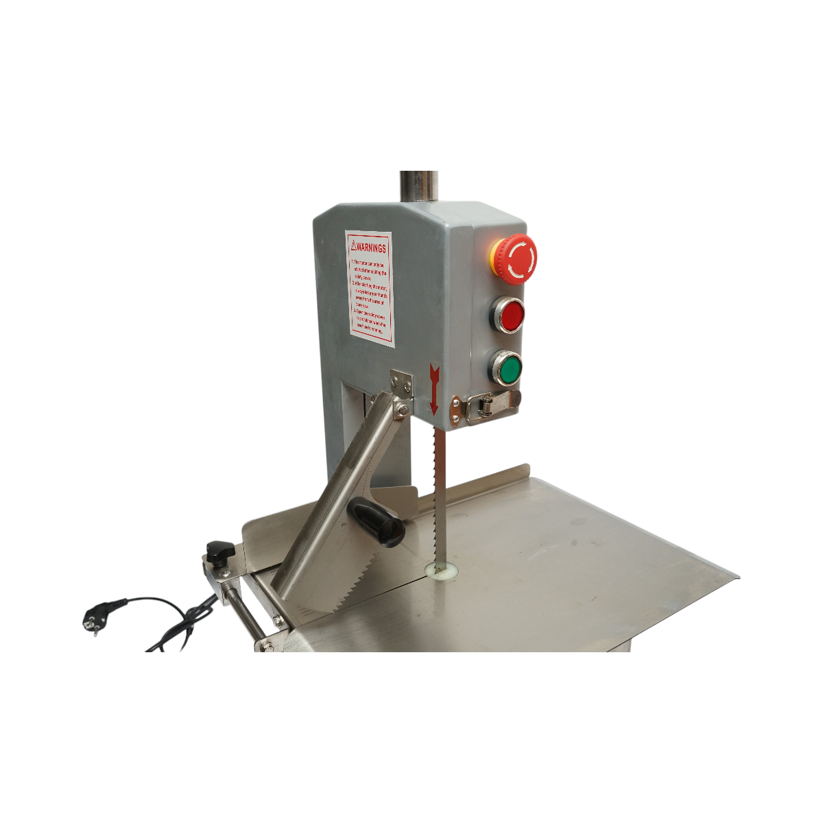 Elektromos hús- és csontszeletelő 850W, 220V, vágási sebesség 9,5 m/s, fűrészlap 1200mm