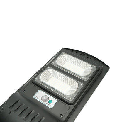 Napelemes LED közvilágítási lámpa 100W 12W-os napelem panellel, 8000mAh akkumulátor, mozgásérzékelő, távirányító, oszlopra szerelhető IP65 Breckner Germany