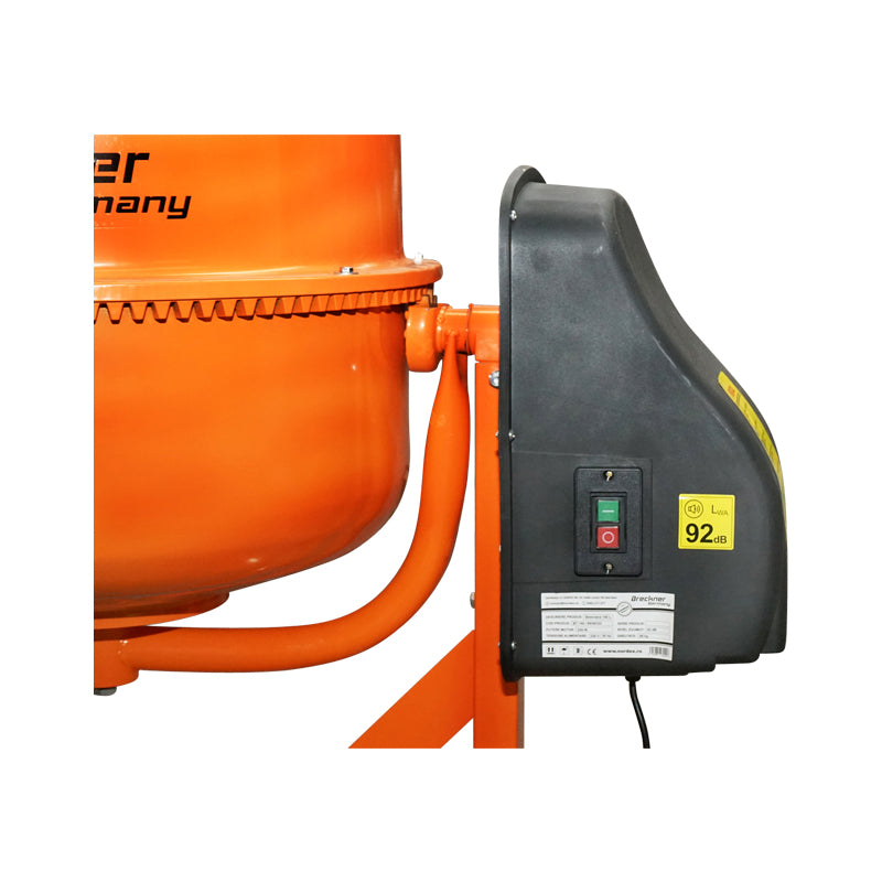 Betonkeverő 550 W, 140 l tál térfogat, öntöttvas fogaskerék és korona, 48 kg Breckner Germany