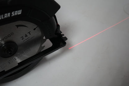 1050 W-os kézi lézeres körfűrész, 220 V, 185 mm-es tárcsa, 0–45°-os vágási szög, 5000 fordulat/perc sebesség
