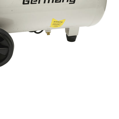 24 literes légkompresszor, 2 hengeres 1 kW/1,3 LE motor, maximális nyomás 8 bar, levegőbeömlési térfogat 130 l/perc Breckner Germany