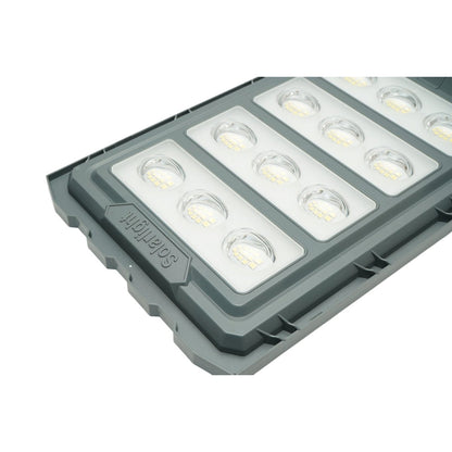 Napelemes LED közvilágítási lámpa 500W 25W-os napelem panellel, 20000mAh akkumulátor, mozgásérzékelő, távirányító, oszlopra szerelhető IP65 Breckner Germany