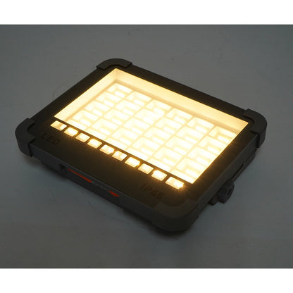 Hordozható LED projektor 100W napelemes panellel 3W, 3600mAh akkumulátor, 6 világítási mód, mágnes, horog, USB Power Bank 210x170x55mm Breckner Germany