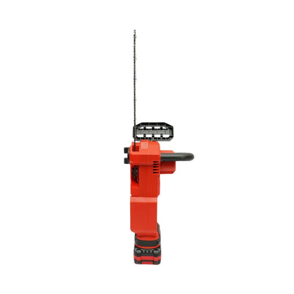 Mini elektromos láncfűrész 800W 2 db 21V, 4Ah Li-ion akkumulátorral, Brushless, 12 inch (300mm) lánc, 260mm vágási kapacitás, LED digitális kijelző Breckner Germany