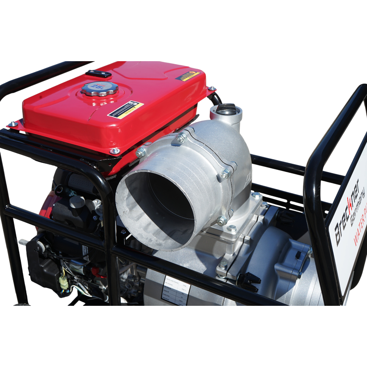 Benzinmotoros szivattyú 22.4LE, 8 hüvelyk, Honda GX690 motor, 300 m3/h teljesítmény, 4m szívómélység, 15m szivattyúzási magasság, kulcsos indítás Breckner Germany