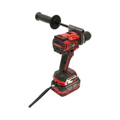 Ütvefúró-csavarbehajtó 1000W, 2 akkumulátor 21V, 4Ah Li-ion, LED, brushless, 180Nm, 13mm tokmány, 0-500/2000rpm, vibráció elleni fogantyú Breckner Germany
