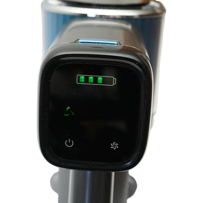 Függőleges vezeték nélküli porszívó 200W, szívóerő 30 kPa, akkumulátor 2000mAh, porgyűjtő 600ml, 3 szívási mód, LED érintőképernyő, brushless motor, LED megvilágított kefe