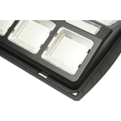 Napelemes LED közvilágítási lámpa 300W 15W napelem panellel, 12000mAh akkumulátor, mozgásérzékelő, távirányító, oszlop rögzítés IP67 Breckner Germany
