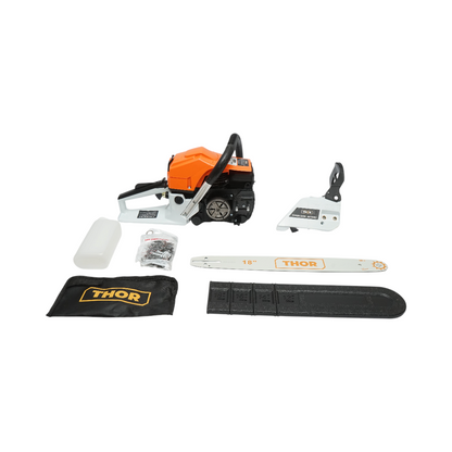 Professzionális benzinmotoros láncfűrész 2 ütemű 58cc, 3.3LE, 8500rpm, 18 inch (450mm) lánc THOR