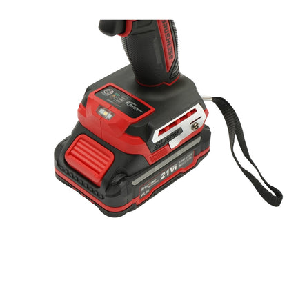 Fúró- és csavarbehajtó gép ütőfunkcióval 500W, 2 akkumulátor 21V, 1.5Ah Li-ion, LED, brushless, 50Nm, 13mm tokmány, 0-500/1600rpm Breckner Germany