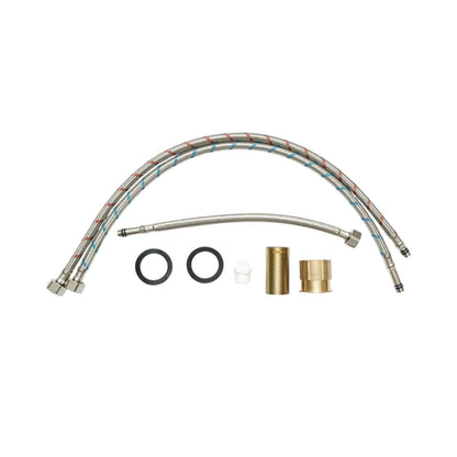 Konyhai csaptelep Premium , rézből,2 funkciós flexibilis csõ, dupla vezérlés, fényes arany fekete színben, tömlõk mellékelve