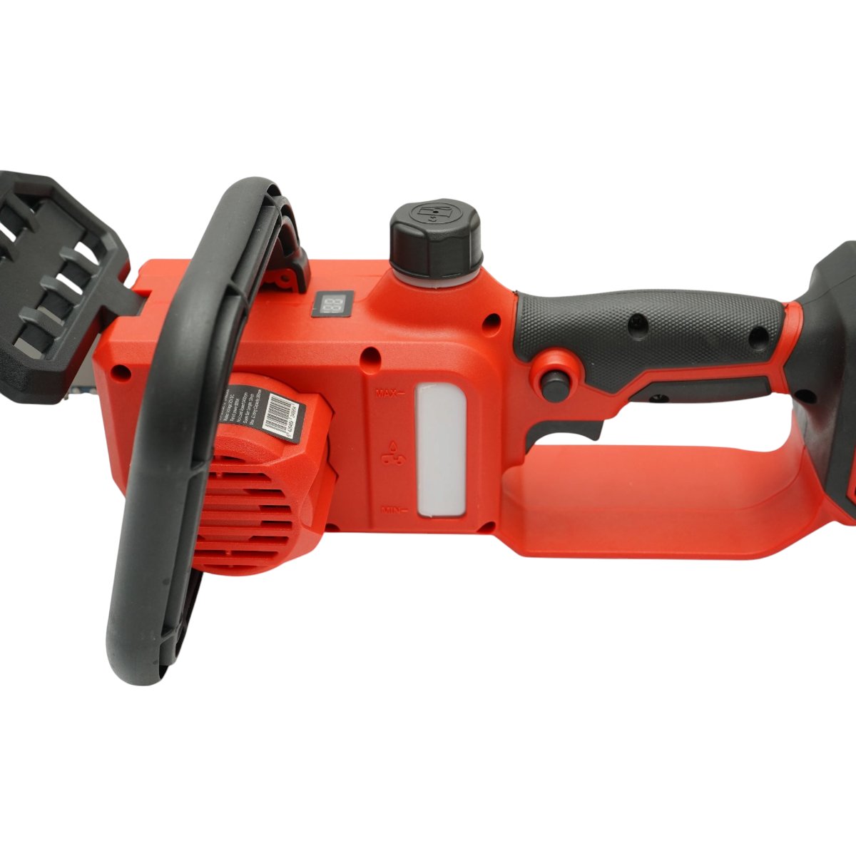 Mini elektromos láncfűrész 800W 2 db 21V, 4Ah Li-ion akkumulátorral, Brushless, 12 inch (300mm) lánc, 260mm vágási kapacitás, LED digitális kijelző Breckner Germany