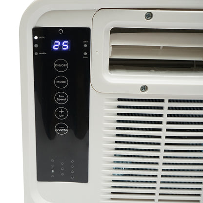 Hordozható légkondicionáló 2224 BTU, 280W, 220V fűtéssel, párátlanítással, szellőztetéssel, távirányítóval, hangutasítással, telepítőkészlet tartozék Breckner Germany