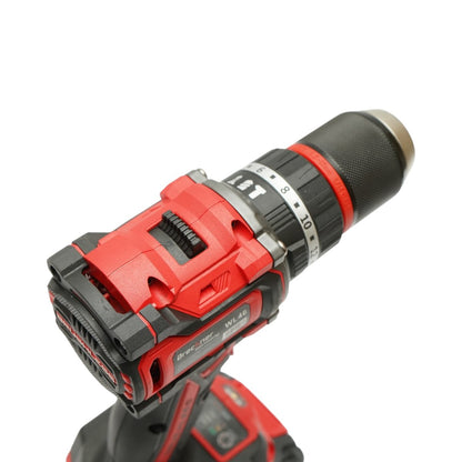 Fúró- és csavarbehajtó gép ütőfunkcióval 500W, 2 akkumulátor 21V, 1.5Ah Li-ion, LED, brushless, 50Nm, 13mm tokmány, 0-500/1600rpm Breckner Germany