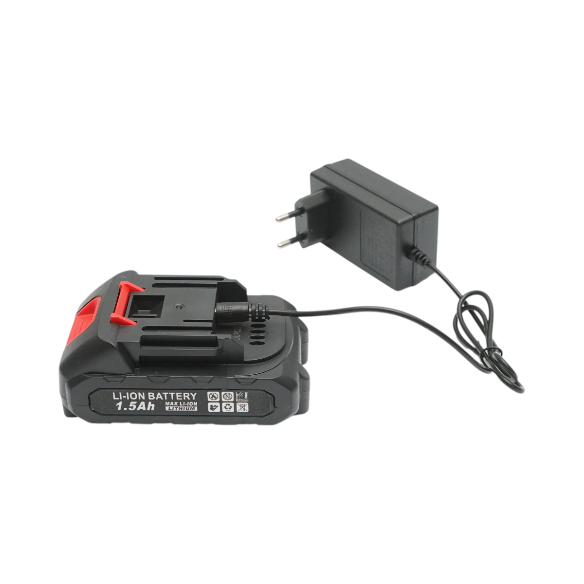 Elektromos szablyafűrész 2 db 21V, 1.5Ah Li-ion akkumulátorral, LED, 20mm lökethossz, 0-3000rpm, 3 penge fa, fém, műanyaghoz Breckner Germany