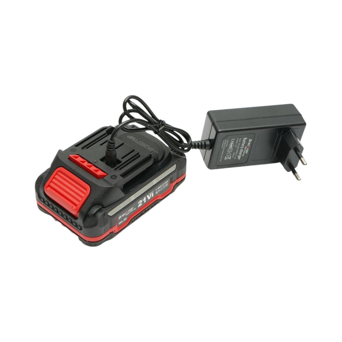 Mini elektromos fűrész 500W 2 db 21V, 1.5Ah Li-ion akkumulátorral, 8 inch (200mm) lánc, 190mm vágási kapacitás, 4600rpm fordulatszám Breckner Germany