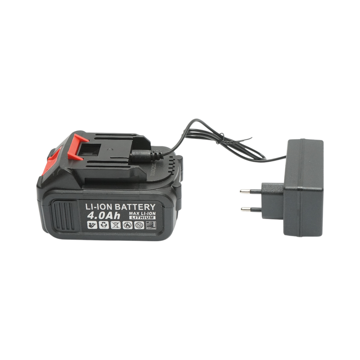 Mini elektromos fűrész 2 db 24V, 4Ah Li-ion akkumulátorral, 8 inch (200mm) lánc, 4000rpm fordulatszám Breckner Germany