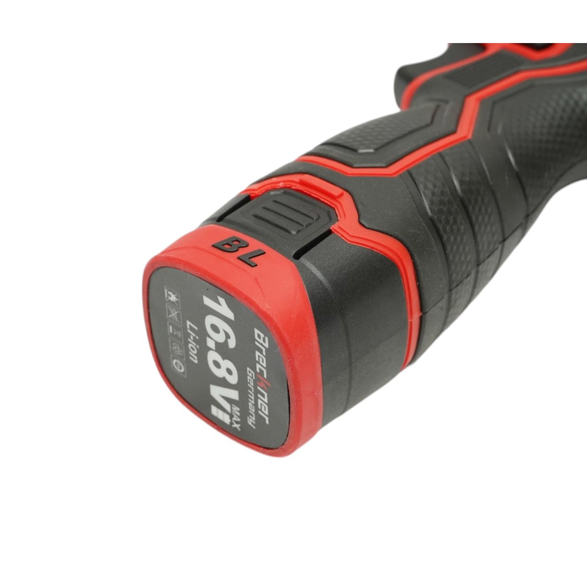 Fúró-csavarbehajtó gép ütőfunkcióval 320W, 2 akkumulátor 16.8V, 1.5Ah Li-ion, LED, brushless, 50Nm, 10mm tokmány, 0-500/1500rpm Breckner Germany