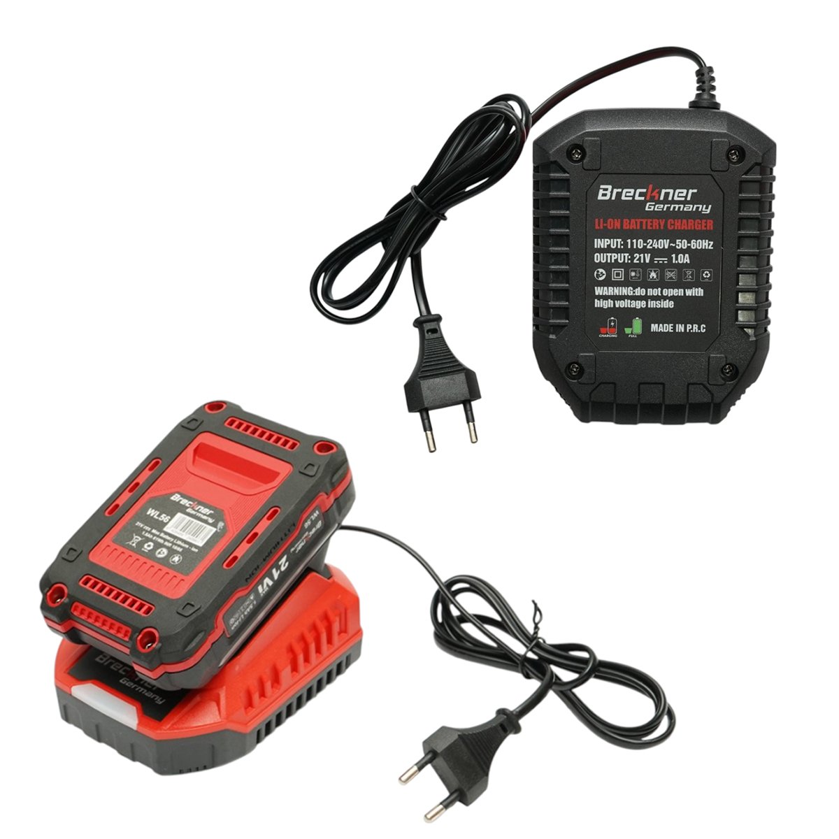 Fúró- és csavarbehajtó gép ütőfunkcióval 500W, 2 akkumulátor 21V, 1.5Ah Li-ion, LED, brushless, 50Nm, 13mm tokmány, 0-500/1600rpm Breckner Germany