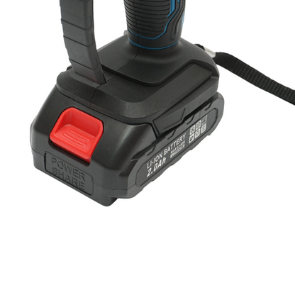 Mini elektromos fűrész 2 db 24V, 2Ah Li-ion akkumulátorral, 6 inch (150mm) lánc, 4000rpm fordulatszám Breckner Germany
