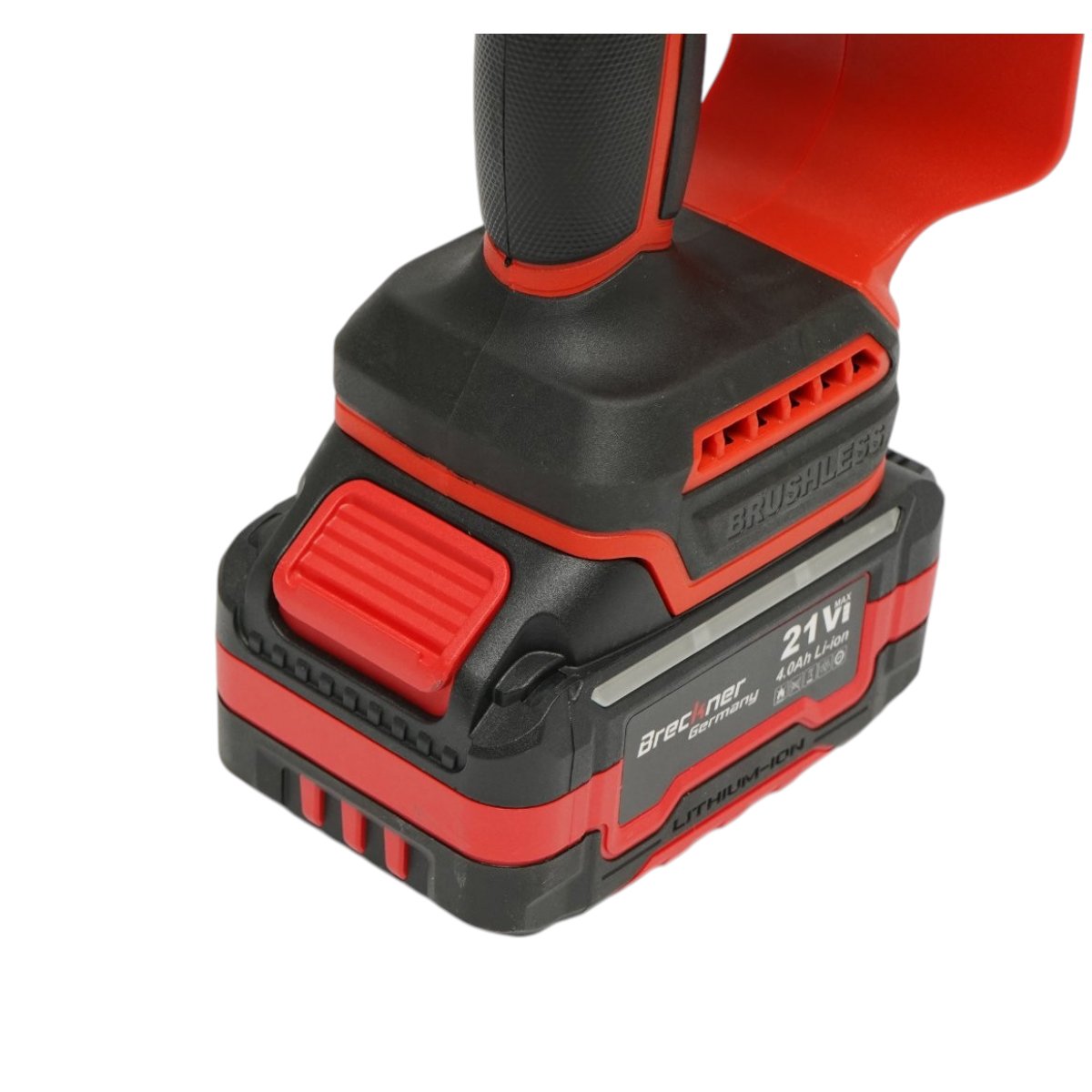 Mini elektromos láncfűrész 800W 2 db 21V, 4Ah Li-ion akkumulátorral, Brushless, 12 inch (300mm) lánc, 260mm vágási kapacitás, LED digitális kijelző Breckner Germany