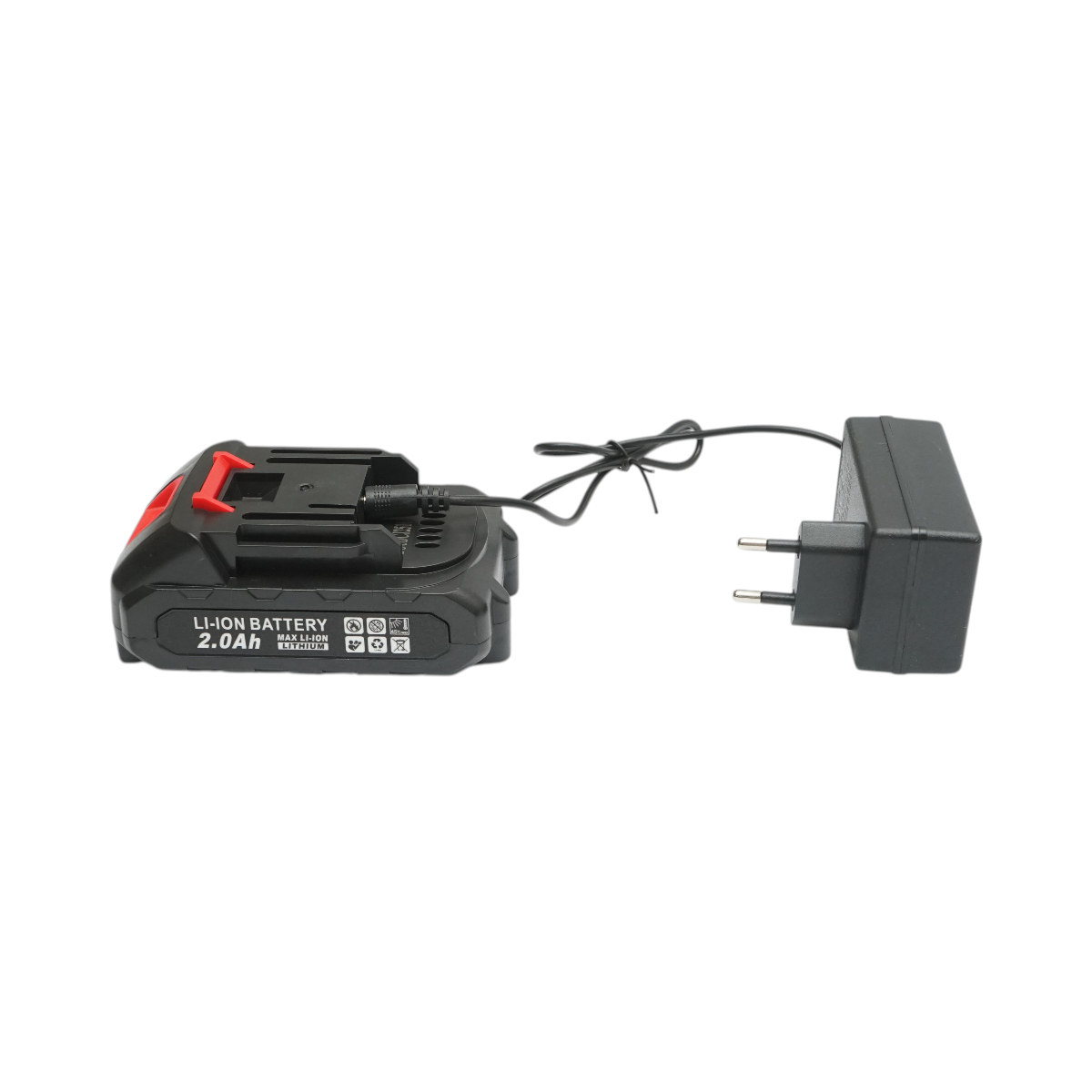 Mini elektromos fűrész 2 db 24V, 2Ah Li-ion akkumulátorral, 6 inch (150mm) lánc, 4000rpm fordulatszám Breckner Germany