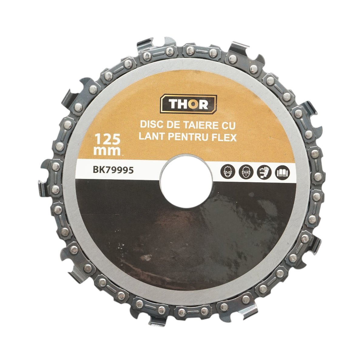 Fűrészlánc hajlítókorong 125x22mm 9 fogú fűrészlánc THOR fakivágáshoz