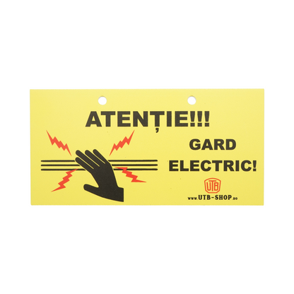 Figyelmeztető tábla elektromos kerítéshez 100x200mm