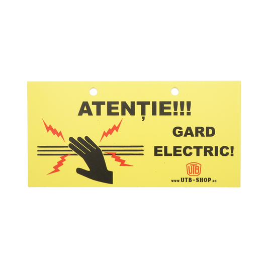 Figyelmeztető tábla elektromos kerítéshez 100x200mm
