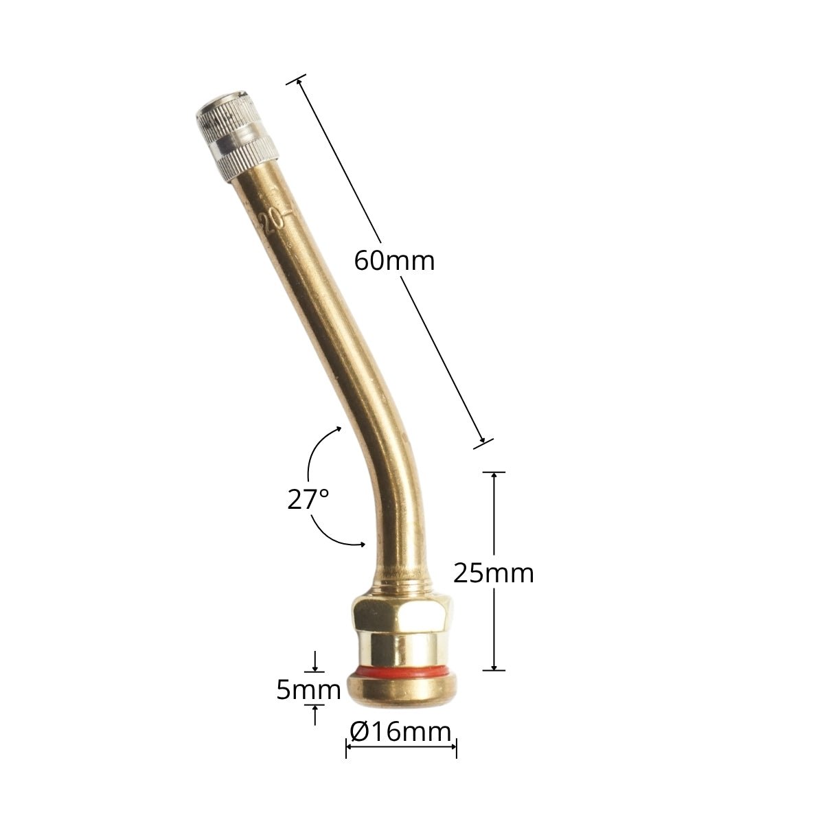 Fém tubeless teherautó kerék szelep 85 mm V3-20-4