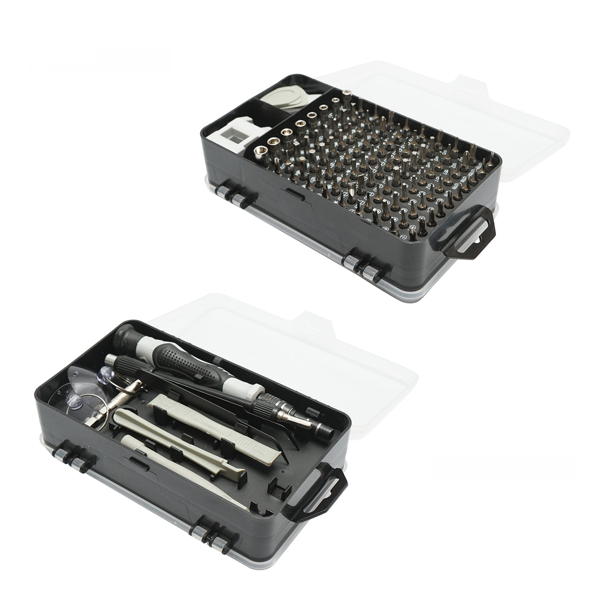 Precíziós csavarhúzó készlet bitek, torx, kereszt, hatszögletű, elektronika 120 db