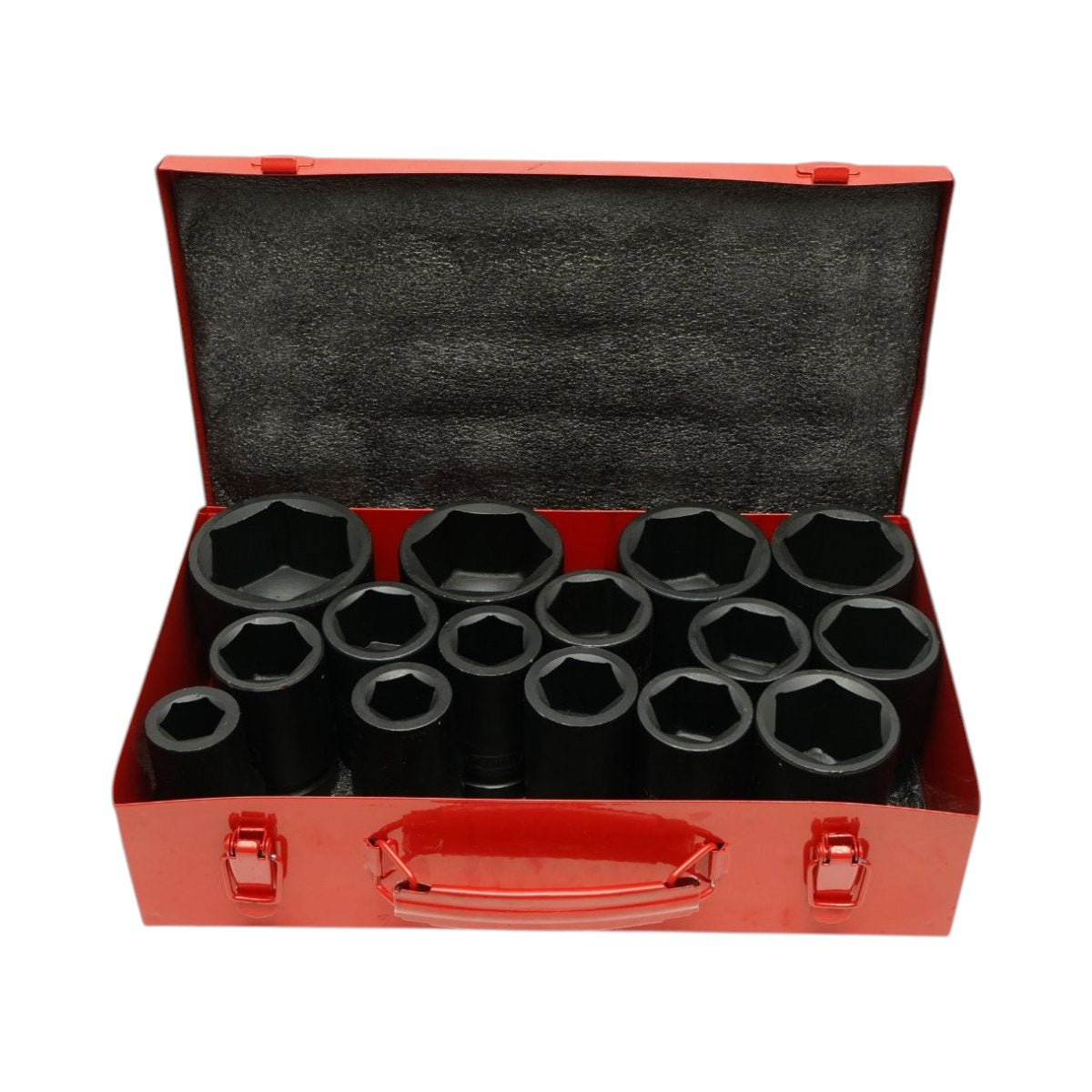 Breckner Germany 15 részes hosszú södrönycső kulcs készlet Ütődugókulcs készlet,  22-60mm, 1 inch négyzet Cr-Mo ütőkamiont