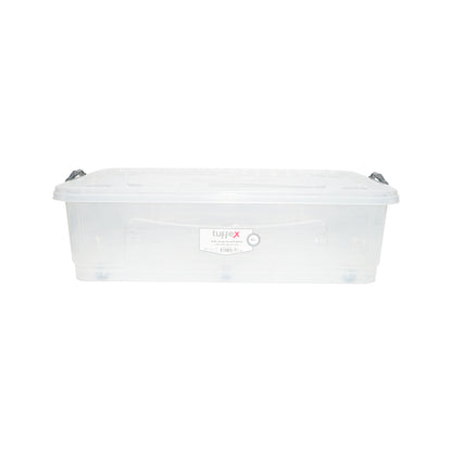 40L tárolódoboz fedéllel és átlátszó műanyag kerekekkel 725x470x200mm