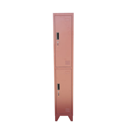 Fém dupla fiset szekrény 2 ajtóval és 6 polccal 1700x300x450mm