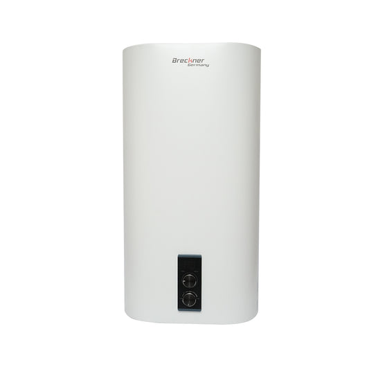 Lapos villanybojler 80L, 2000W, IPX4, 940x530x290mm, függőleges beépítéssel, használati melegvízhez Breckner Germany