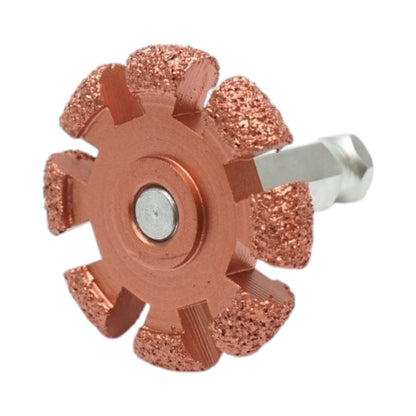 Csiszolókorong gumiabrazív 50x10mm, K36 szemcseméret, hatszögletű szár 3/8 inch