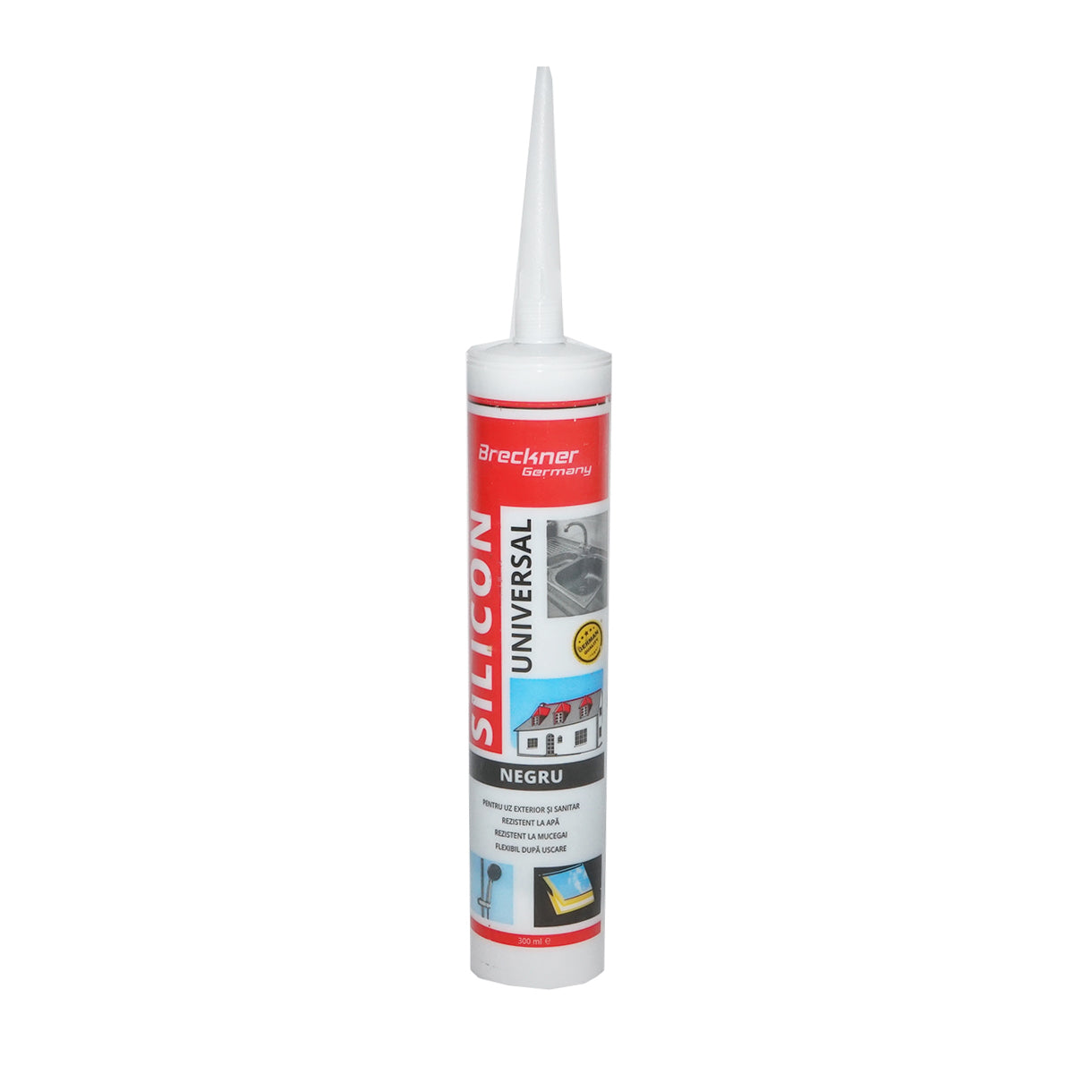 Univerzális szilikon fekete kívül-belül 300ml Breckner Germany