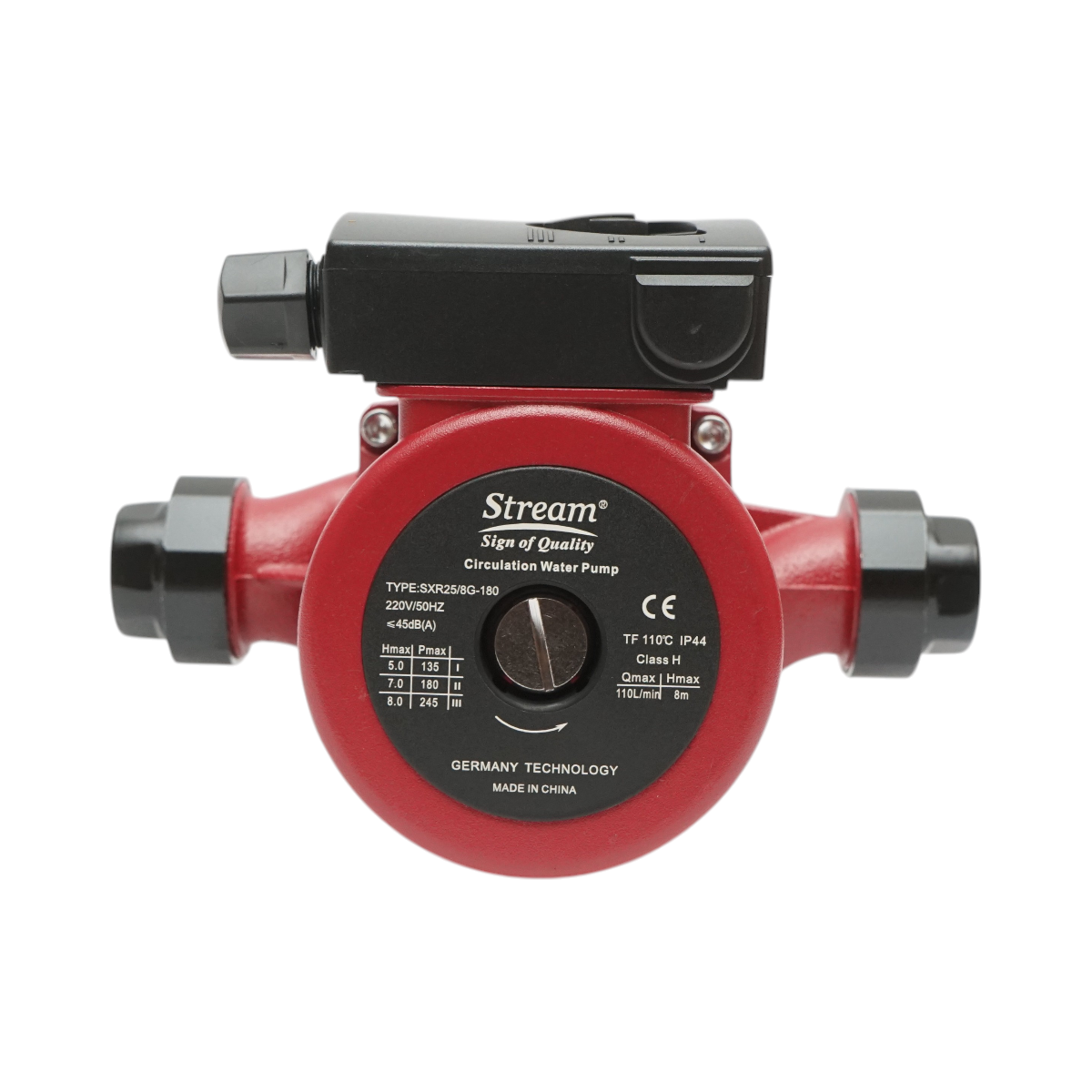 Vízvisszavezető szivattyú 220V, 245W, áramlási sebesség 110L/min, magasság 8m, csatlakozó 1-1/2 inch SXR25/8G-180