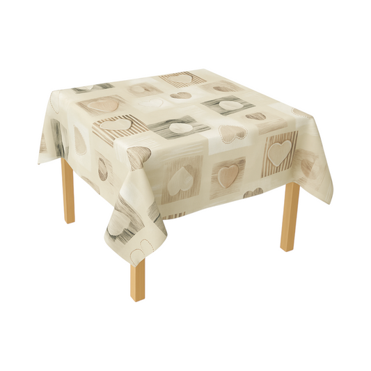 Dekoratív terítő PVC 1.37x20m, vastagság 0.18mm, textil 45 g/mp, krém Breckner Germany