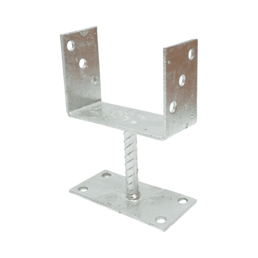 Rögzített alap 141x60x102mm, vastagság 5mm, horganyzott acél