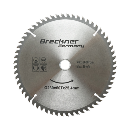 Körkorong fához 230x25.4mm, max. fordulatszám 6600rpm, 60 fog, ipari Crownman Crownman