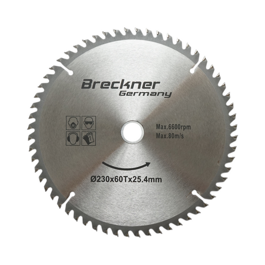 Körkorong fához 230x25.4mm, max. fordulatszám 6600rpm, 60 fog, ipari Crownman Crownman