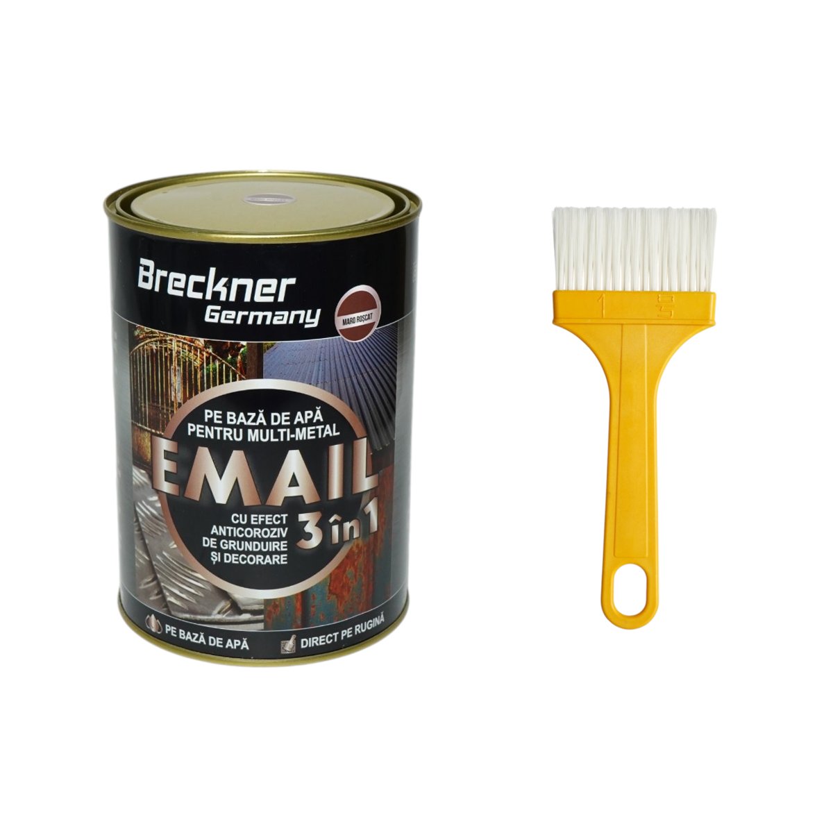 Breckner Germany 3 az 1-ben rozsdagátló zománc festék vörösesbarna fémhez 2kg, közvetlenül a rozsdára, vízalapú
