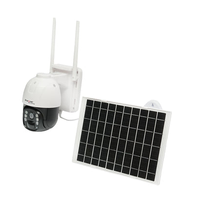 4G megfigyelő kamera, 24/7 forgó, teljesen autonóm, napelemes töltés, PTZ, 1080P, PIR, IP66