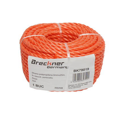 PP zsineg narancssárga 6mmx25m Breckner Germany