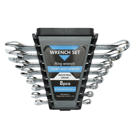 6-19mm-es fix és gyűrűs villáskulcs-készlet 8 darab