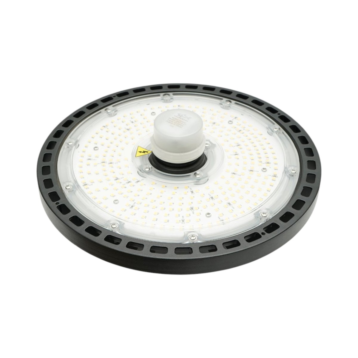 Ipari LED High-Bay lámpa 150W, 220V, 5000K, 22500lm, mikrohullámú mozgásérzékelővel csarnokokhoz, raktárakhoz 265x86mm Breckner Germany