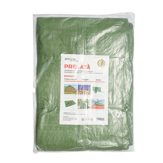 Hálós ponyva 100g/m2 zöld 3x4m Breckner Germany